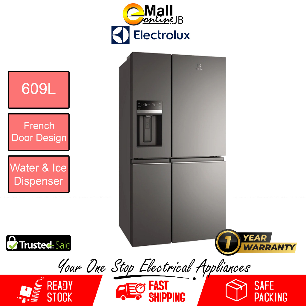 Electrolux EQE6879AB 609L French door refrigerator UltimateTaste 900