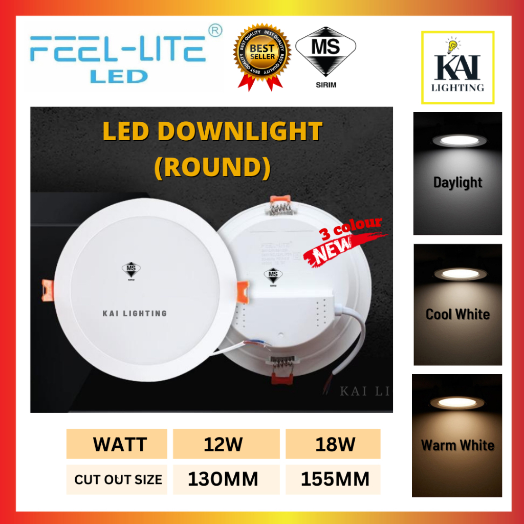 FEEL LITE LED DOWNLIGHT With Sirim Approval Home Living Plaster Ceiling ...