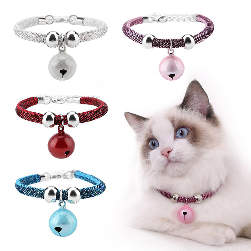 Japanese Style Pets Cat Collar Necklace Nylon Kitten Cat Bell Collar