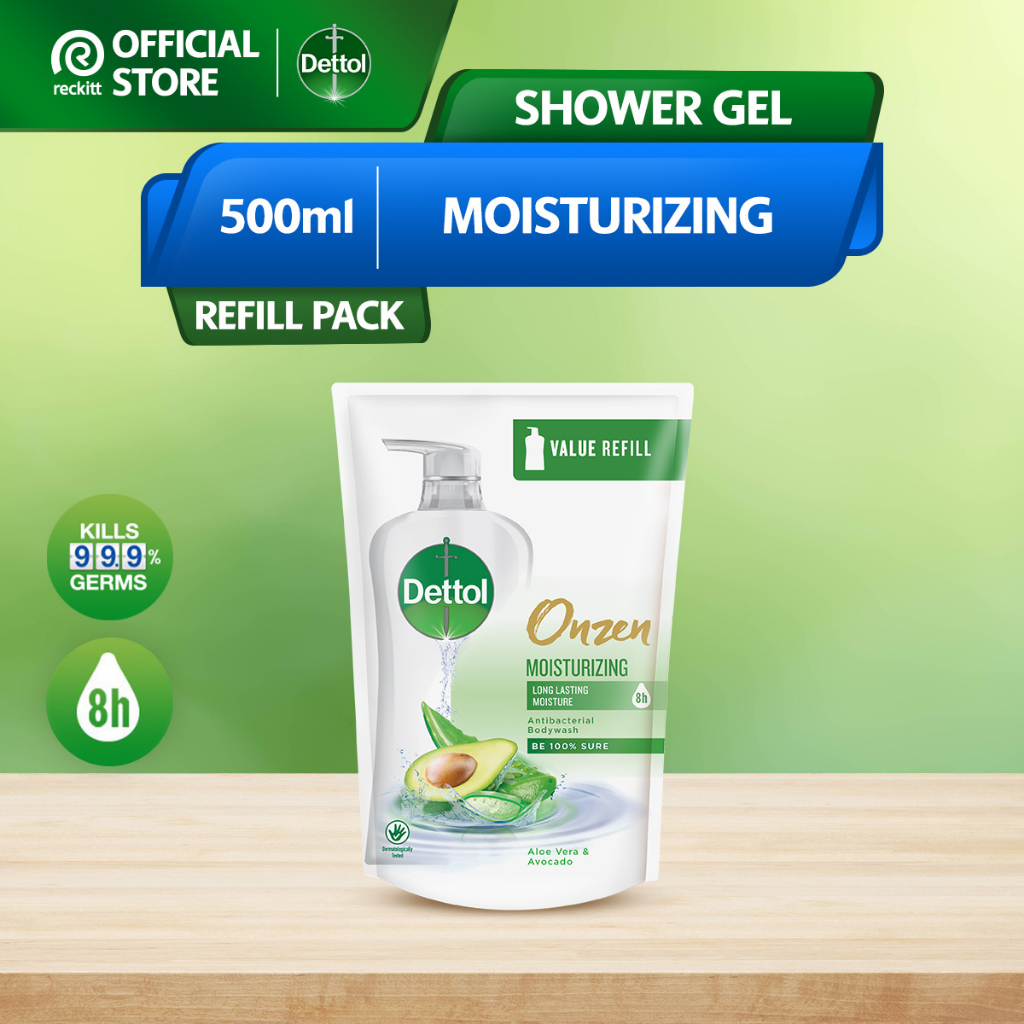 Dettol Antibacterial Shower Gel Body Wash Onzen Moisturising 500G