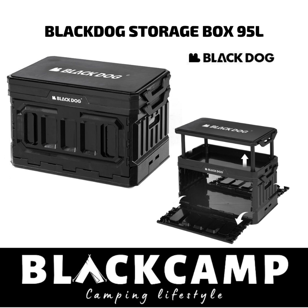 Blackdog Storage Box [95L] Double Layer Table Top Camping Outdoor