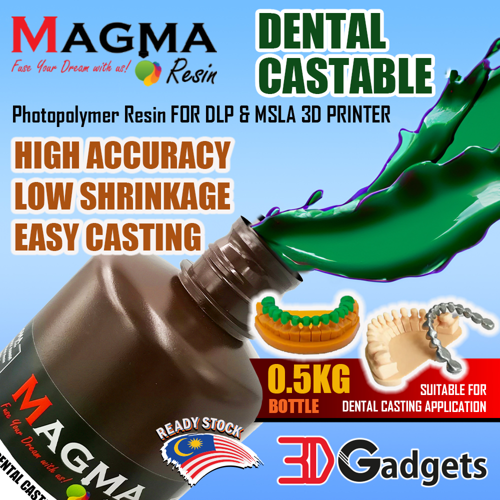 Magma x Jamghe Dental Castable Resin 500g for MSLA DLP 3D Printer