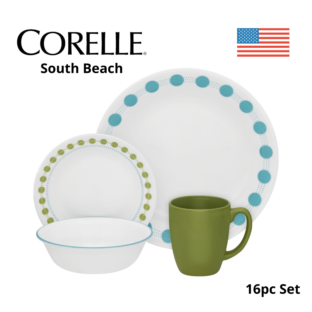 South Beach Set 16pcs CORELLE Livingware ORIGINAL ITEM