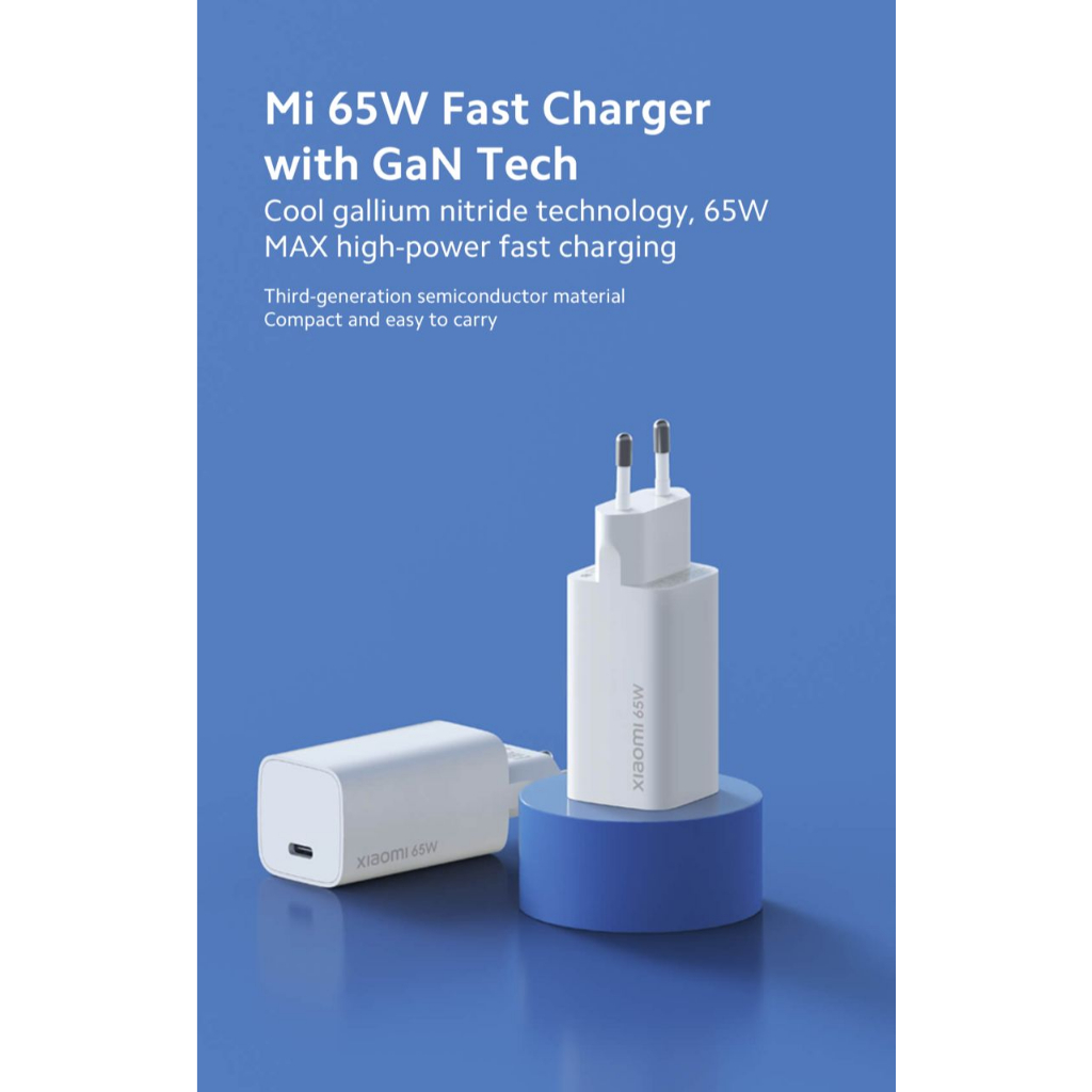 Xiaomi MI 65W Fast Charger With Gan Tech Original | Shopee Malaysia