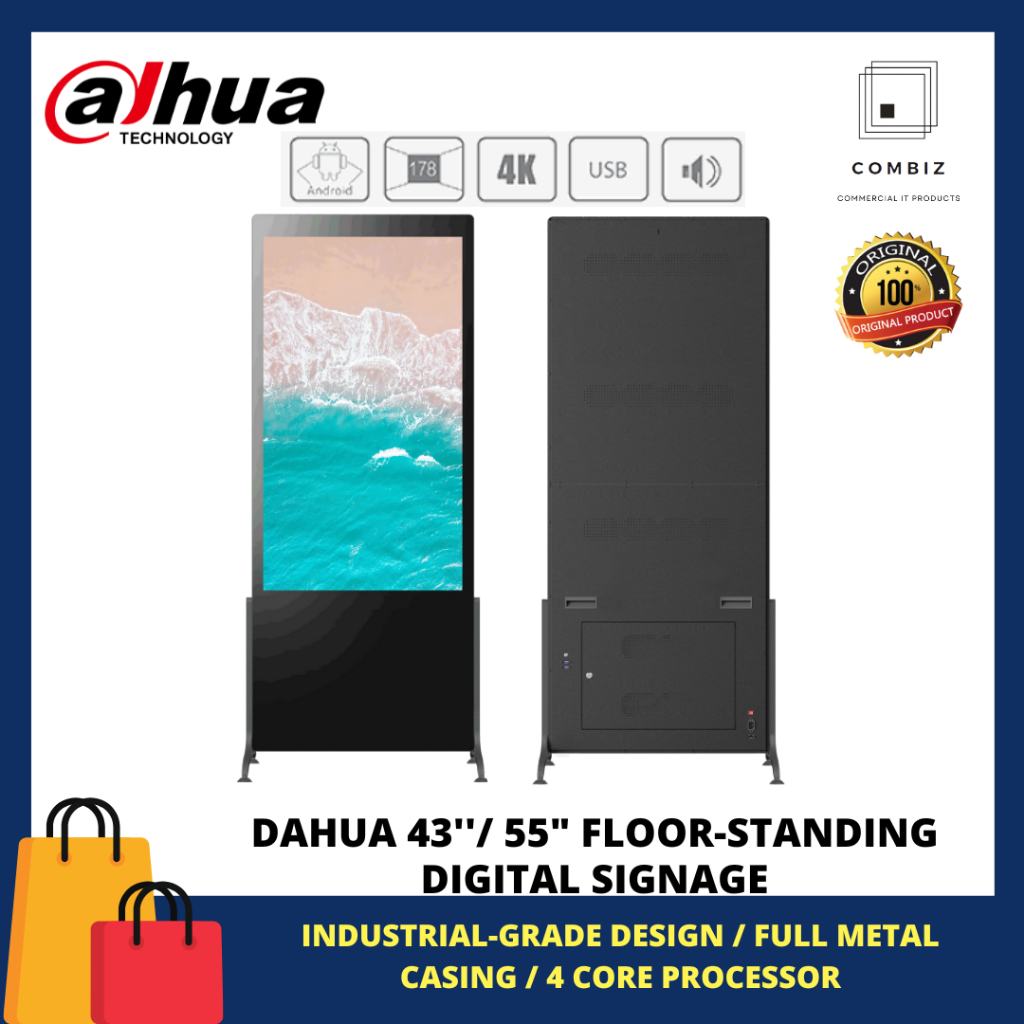 DAHUA 43''/ 55" FLOORSTANDING DIGITAL SIGNAGE ( LCD ADVERTISING