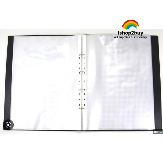 A3 File Folder 4 Ring Clear Book Holder Vertical File PP File For ...