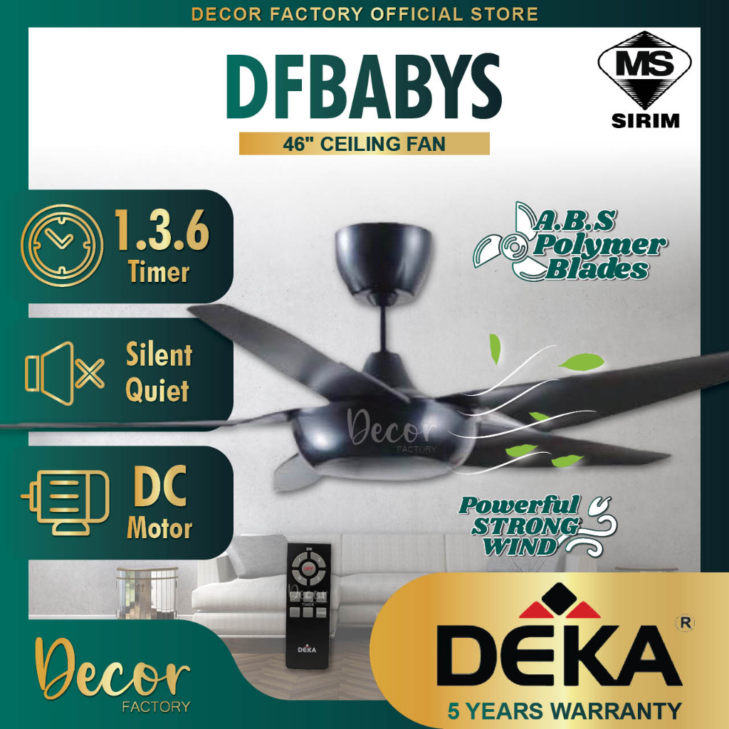 DEKA BABY FAN 46" DF BABYS FANZO STORM BABY 42" 5 Blades with AC
