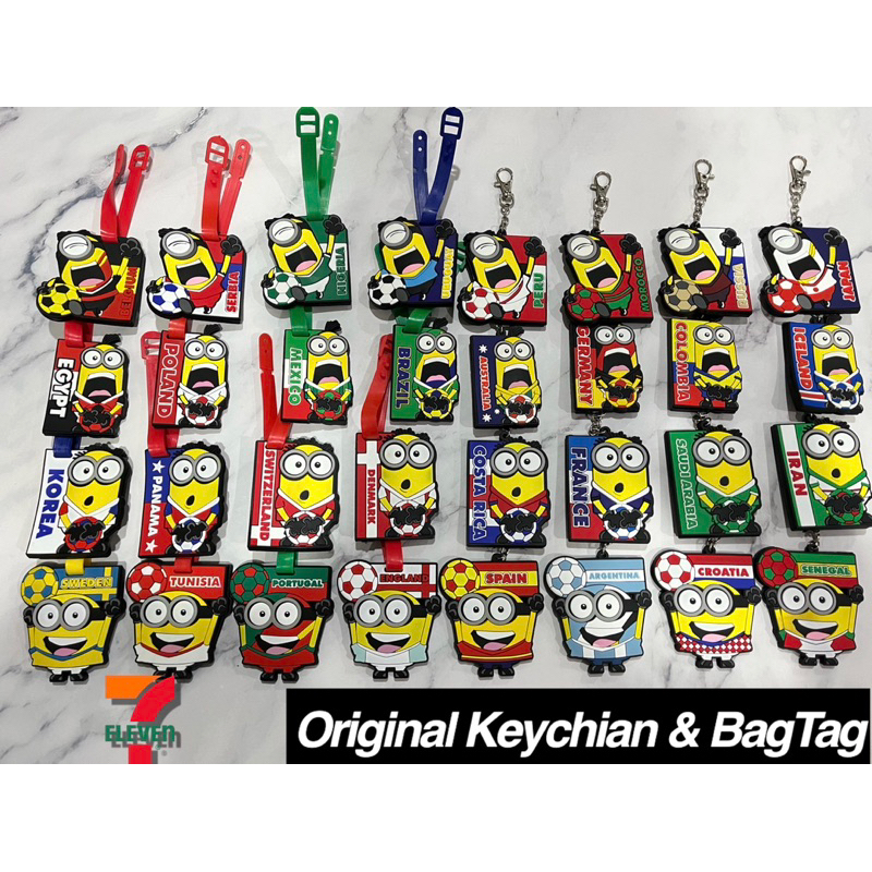 Minion World Cup 2018 7-Eleven Original Key Ring / Bag Tag Ready Stock ...