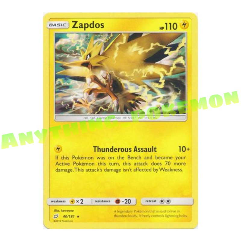 Pokemon Card - Zapdos (082/203), (24/68), (40/181), (048/185), (23/108) -  RARE/HOLO RARE/REVERSE HOLO | Shopee Malaysia