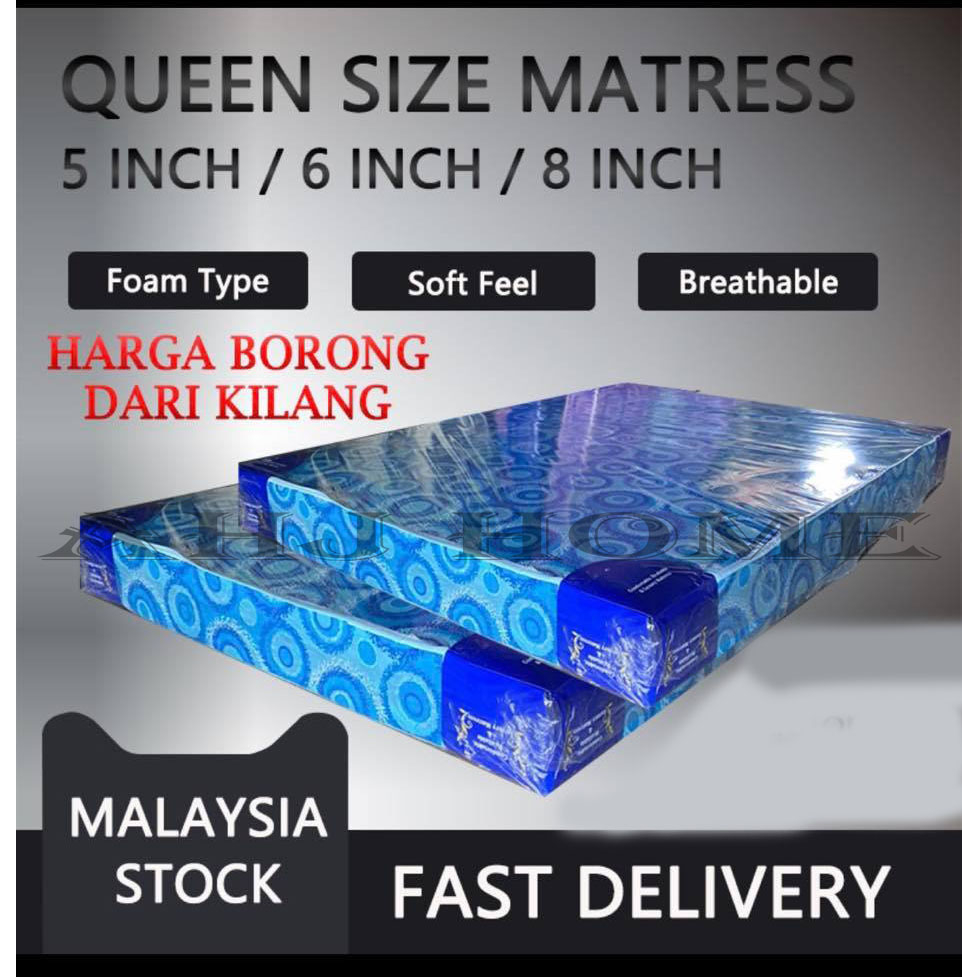 [free shipping] Queen Size Mattress 5"/6"/8" / tilam borong terus dari