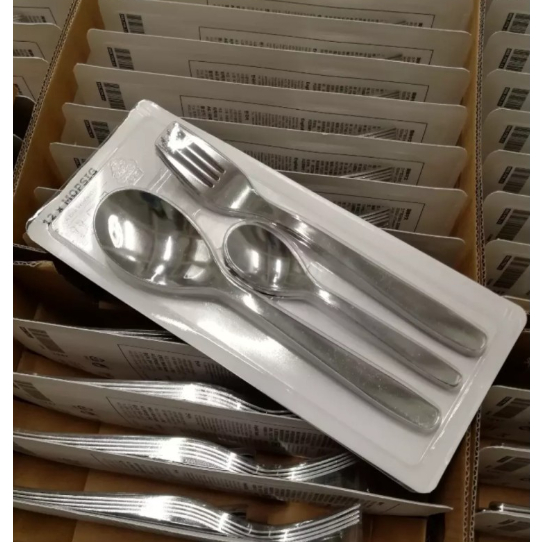 [12PIECE] IKEA CUTLERY SET MOPSIG CUTLERY SET IKEA SPOON FORK TEASPOON SET KUTLERI IKEA