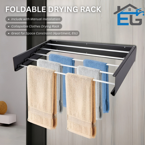 80cm 5 Bar Retractable Clothes Hanger Wall Mounted Ampaian Baju