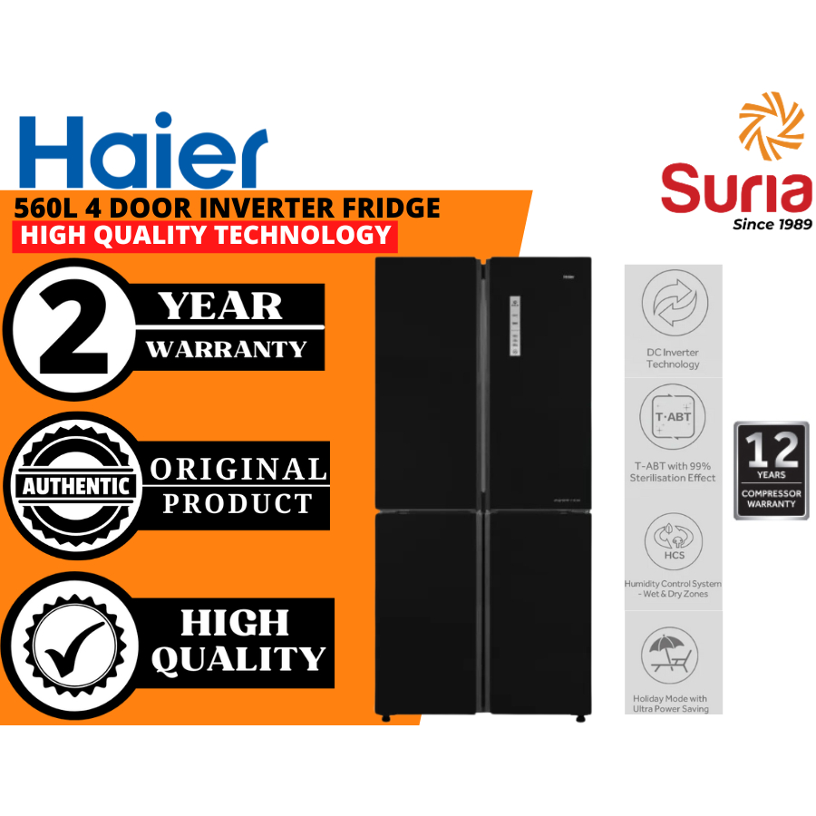 (Free Delivery Penang,Kedah & Perlis)Haier 560L 4 Door Pintu Glass Door