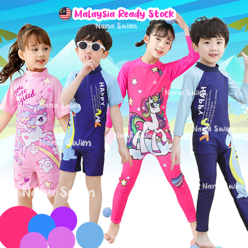 Swimming Suit Kids Girl Boy Baju Renang Budak Perempuan Lelaki Swimwear ...