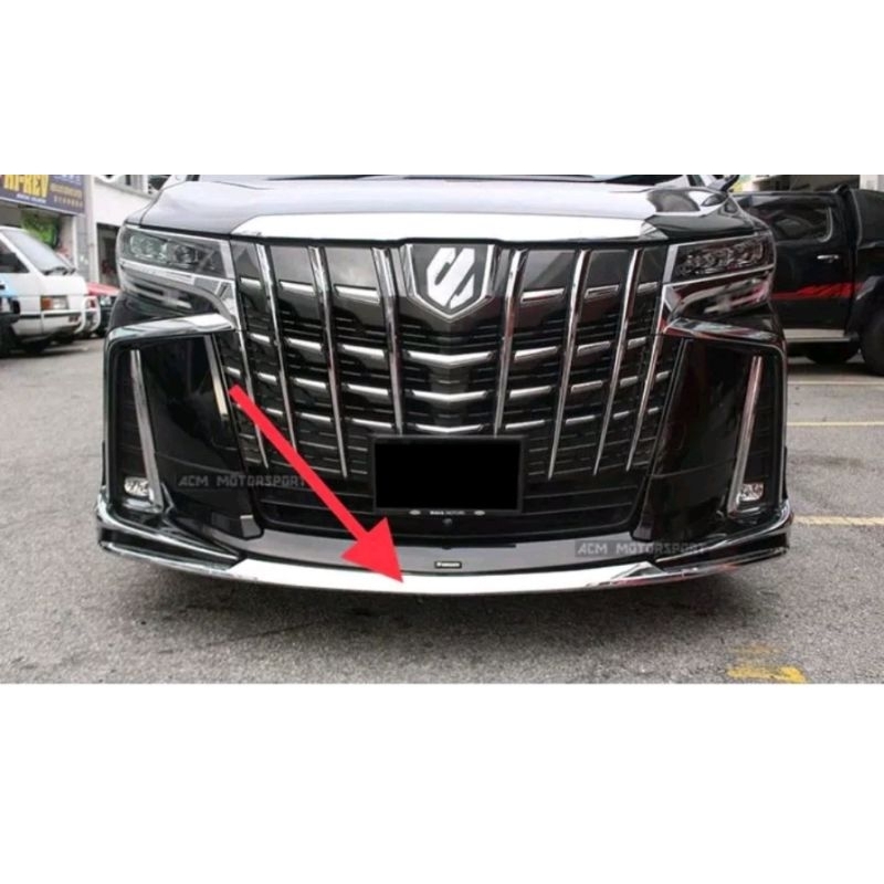Toyota Alphard year 2018 Aero until 2022 Front Skirt Chrome Shopee