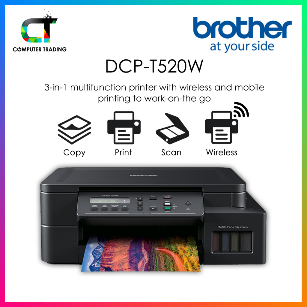 Brother DCP-T520W Ink Tank Printer | Shopee Malaysia