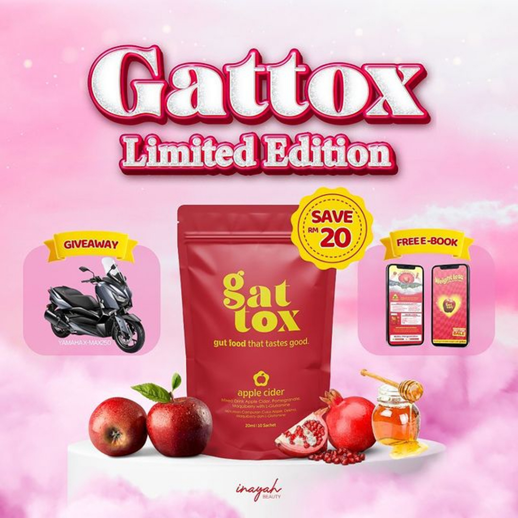 Gattox / Guttox Inayah Beauty / Gat Tox Gut Food Apple Cider Fat Burner