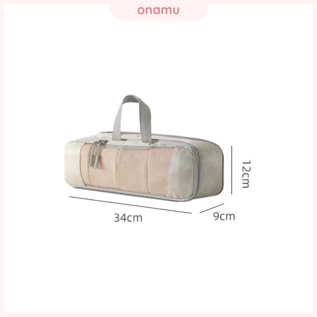 Compressible Packing Cube Beige for Travel and Storage Shopee Malaysia