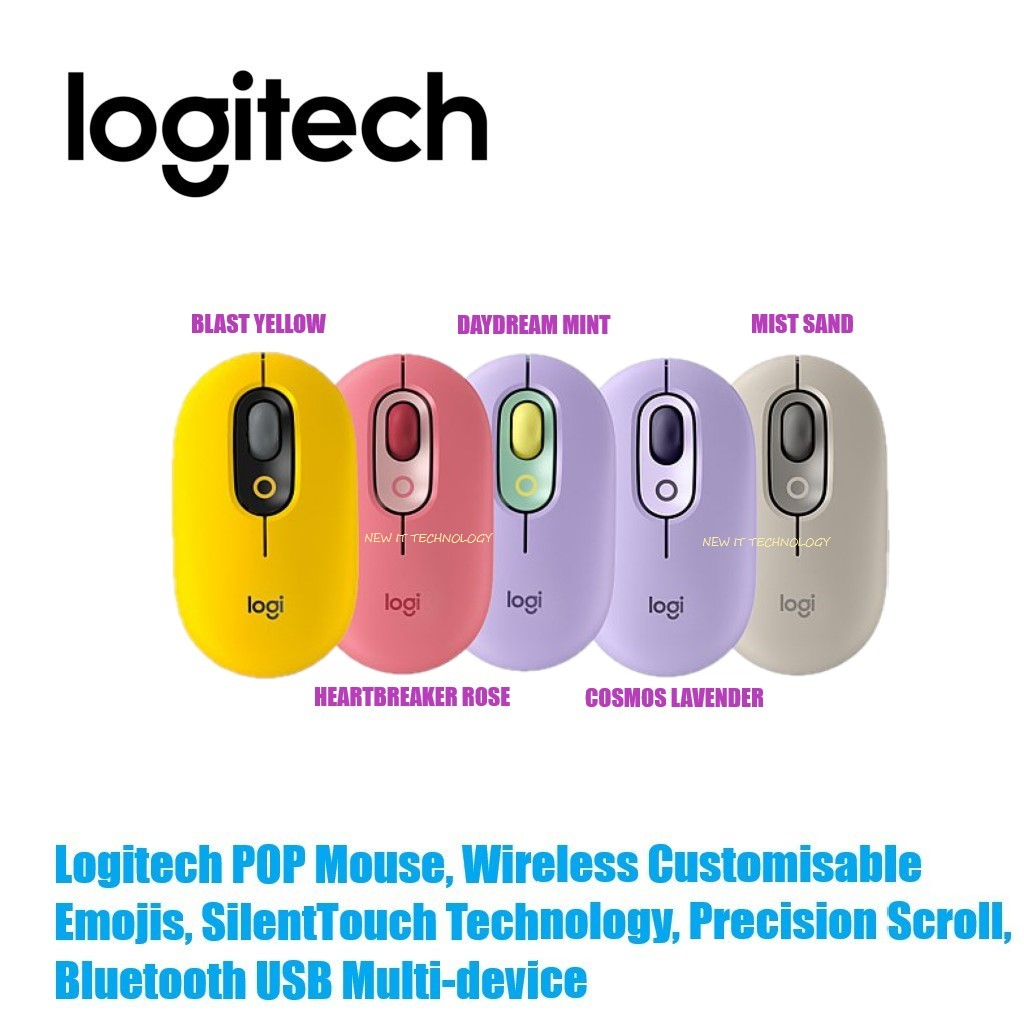Logitech Pop Keys Mechanical Wireless Keyboard with Customizable Emoji Keys  Blast
