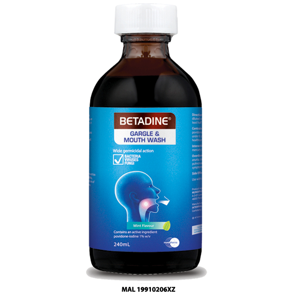 BETADINE Gargle & Mouthwash 240ml / Sore Throat Spray 50ml/ Cold