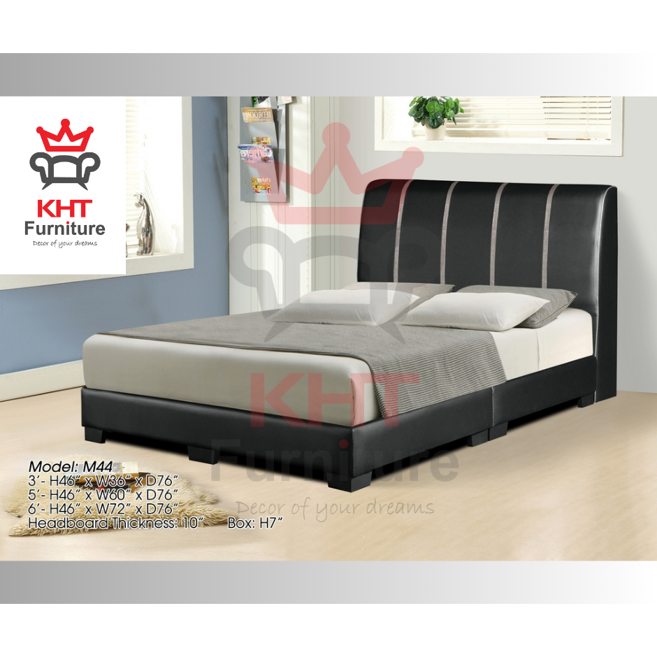 (Klang Valley) Black Color Divan Bed Frame Headboard Rangka & Papan ...