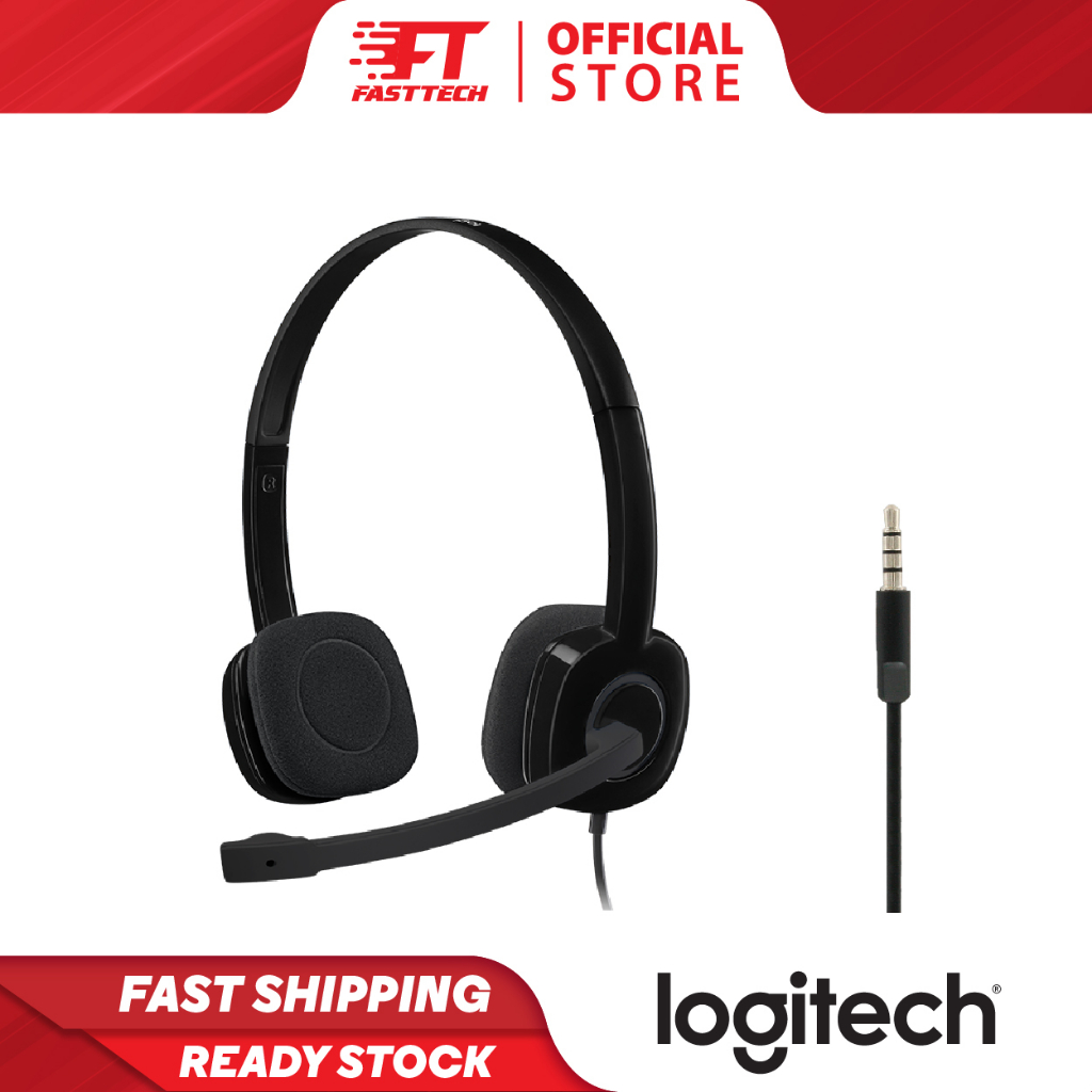 LOGITECH H151 Wired Headset with Inline Controls & Stereo Sound for