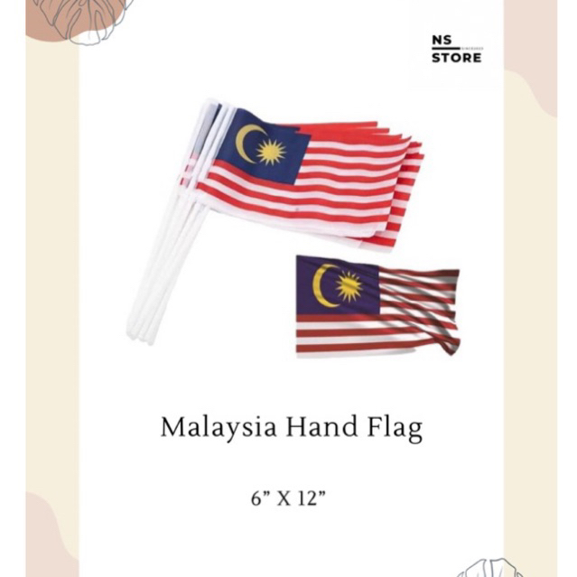 Malaysia Hand Flag Malaysia Welcome Flag Bendera Tangan Malaysia 6”x12” Shopee Malaysia