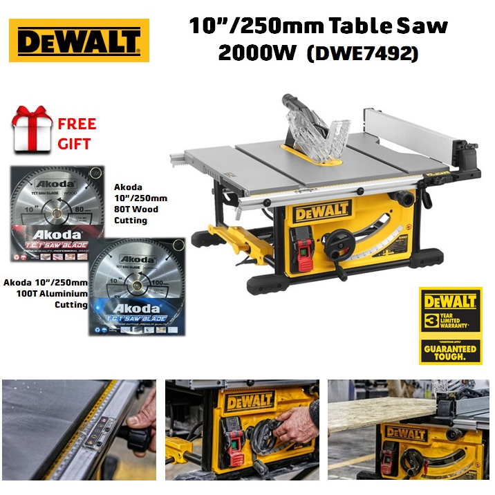 Dewalt DWE7492 10inch / 250mm 2000W Table Saw ( DWE7492-B1 / 7492