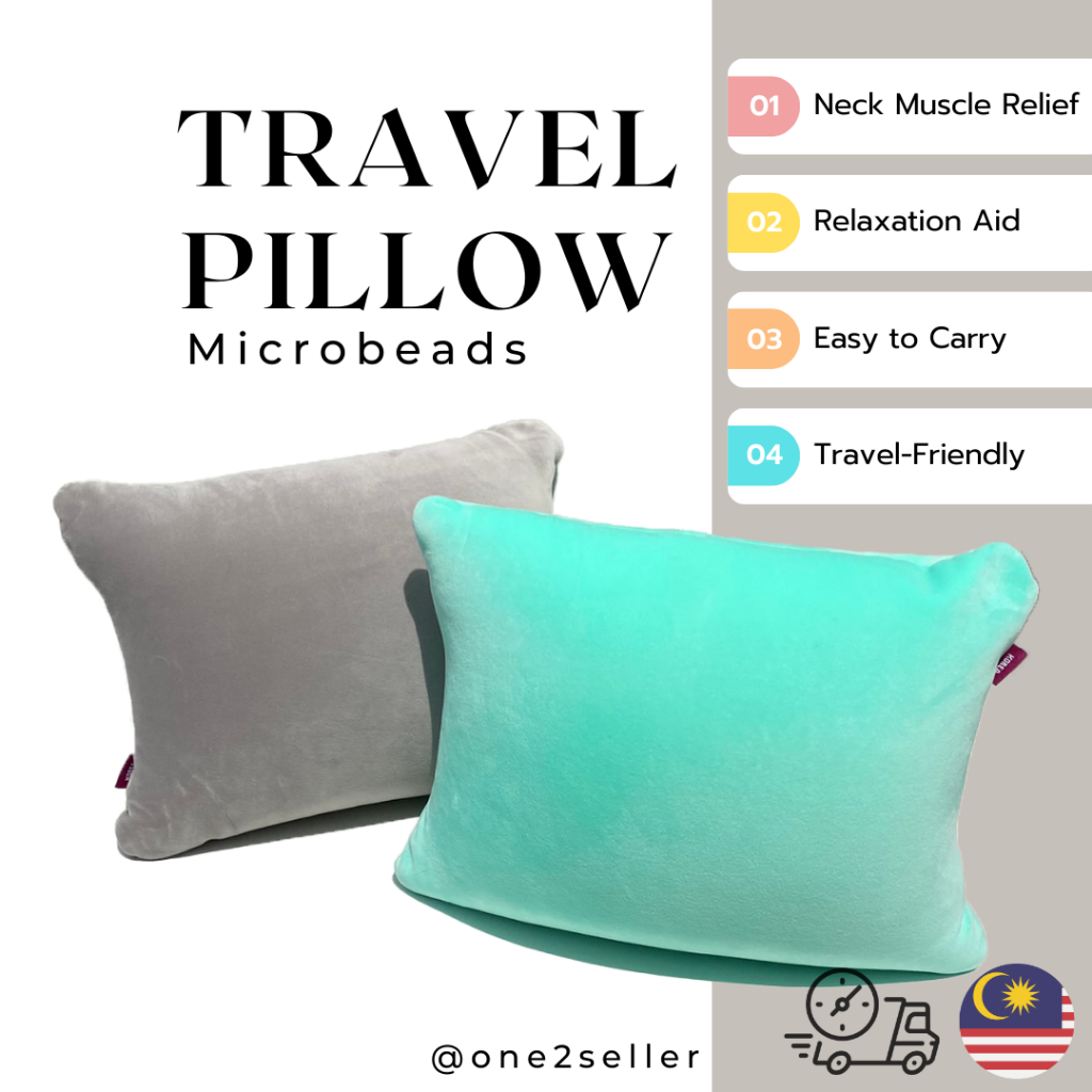 Microbead Neck Relax Pillow Comfort for Travel Driving Airplane Office