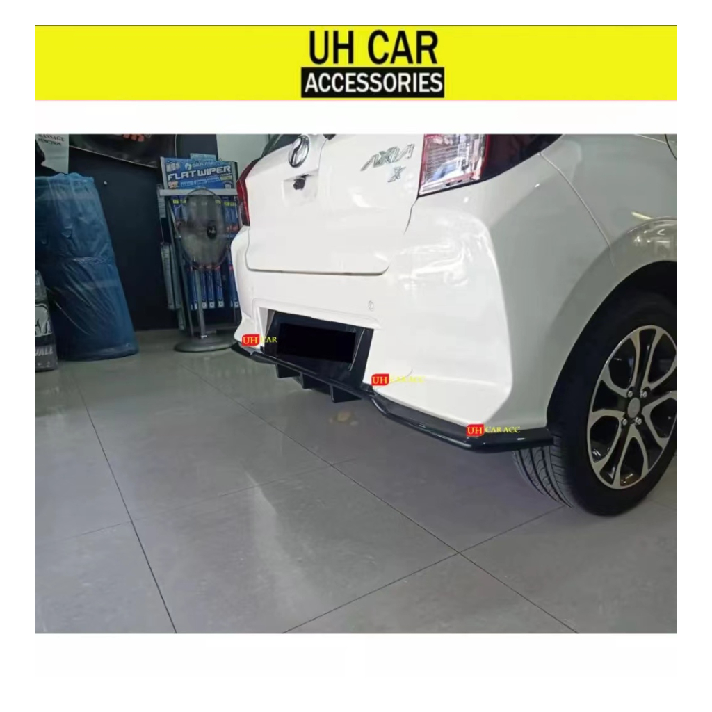 PERODUA AXIA 2023 2024 PP REAR DIFFUSER LIP LIPS BODYKIT WITH PAINT ...