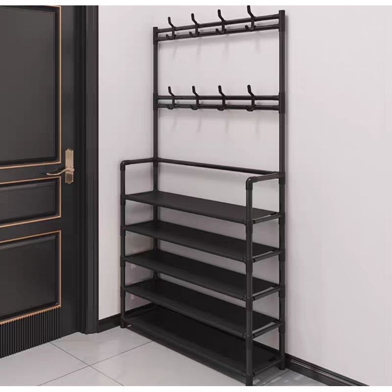Stainless Steel Shoe Rack 5 Tier Easy To Assemble Rack ...
