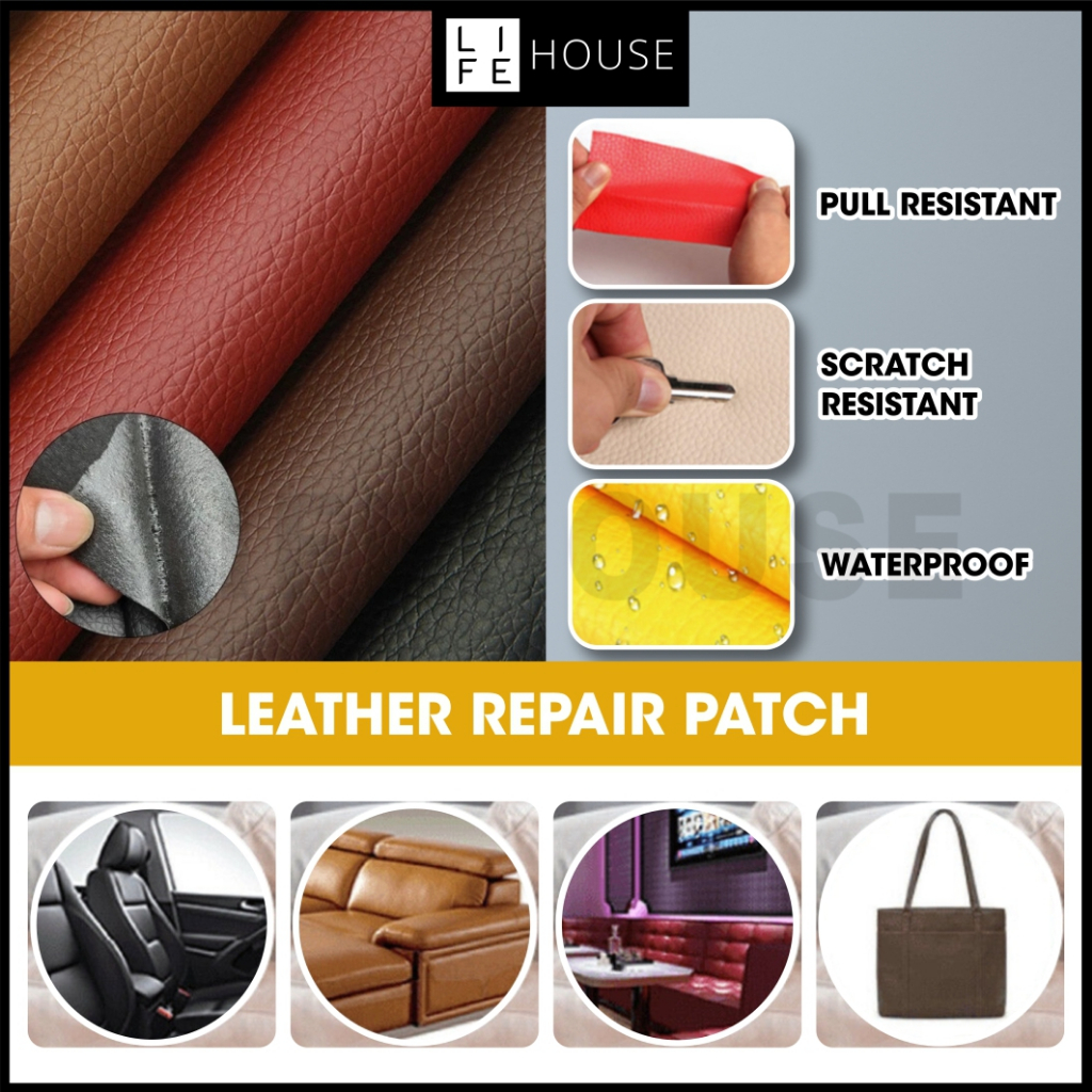【Ready Stock】Self Adhesive Leather Sofa Repair Patch PU Leather Repair