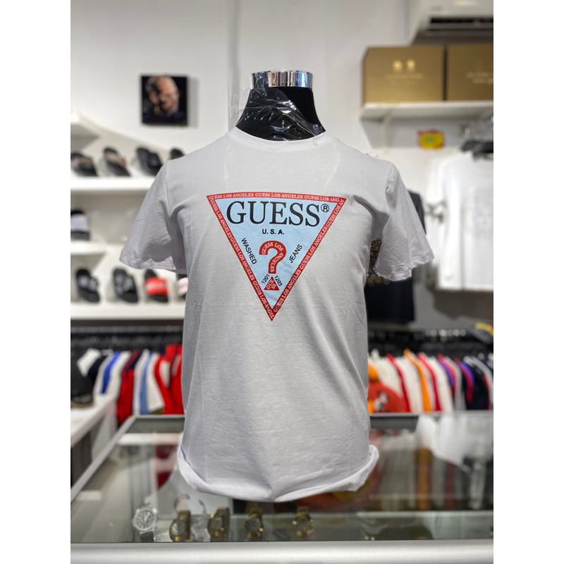 Ready Stock Tshirt GUESS Lelaki Premium Kualiti Design Terbaru Free Gift Shopee Malaysia