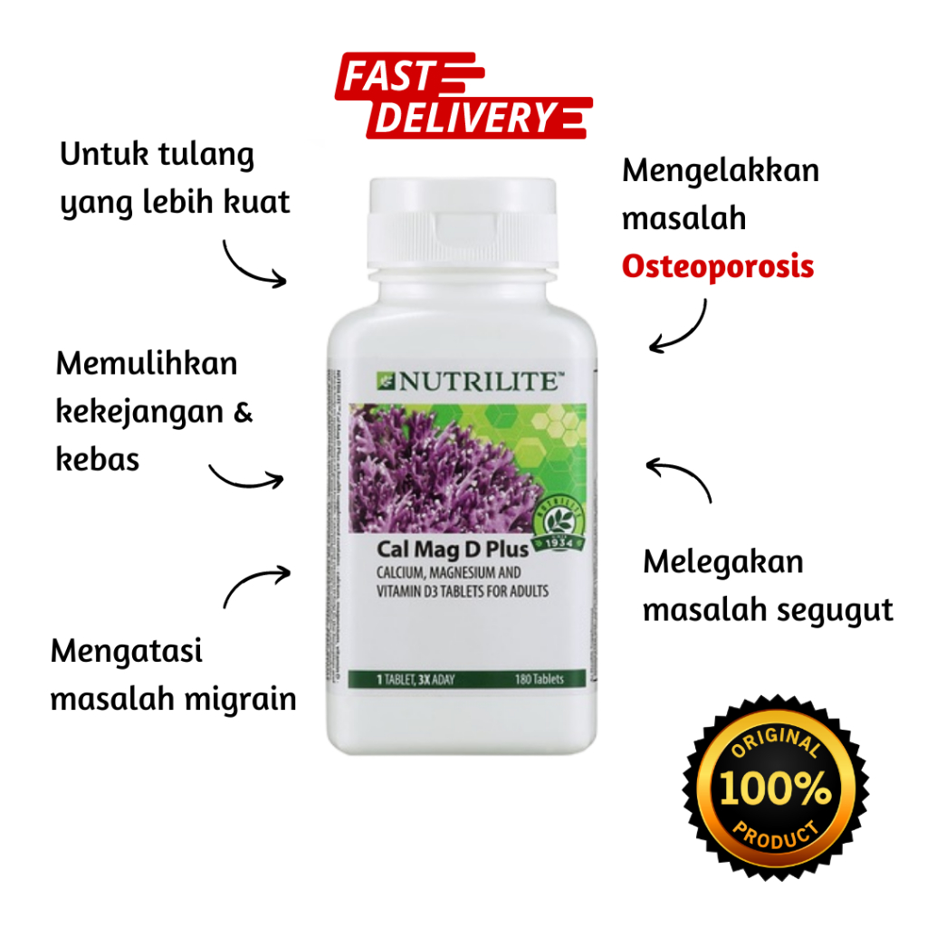 🔥ready Stock🔥amway Nutrilite Cal Mag D Plus 180tab Shopee Malaysia