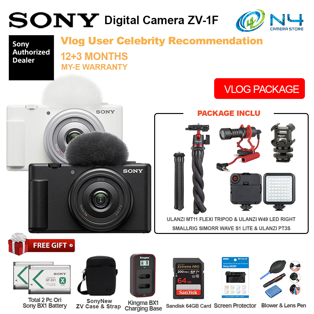 Sony ZV1F ZV1F Digital Camera Vlogging Camera SONY MALAYSIA 12+3 MONTH