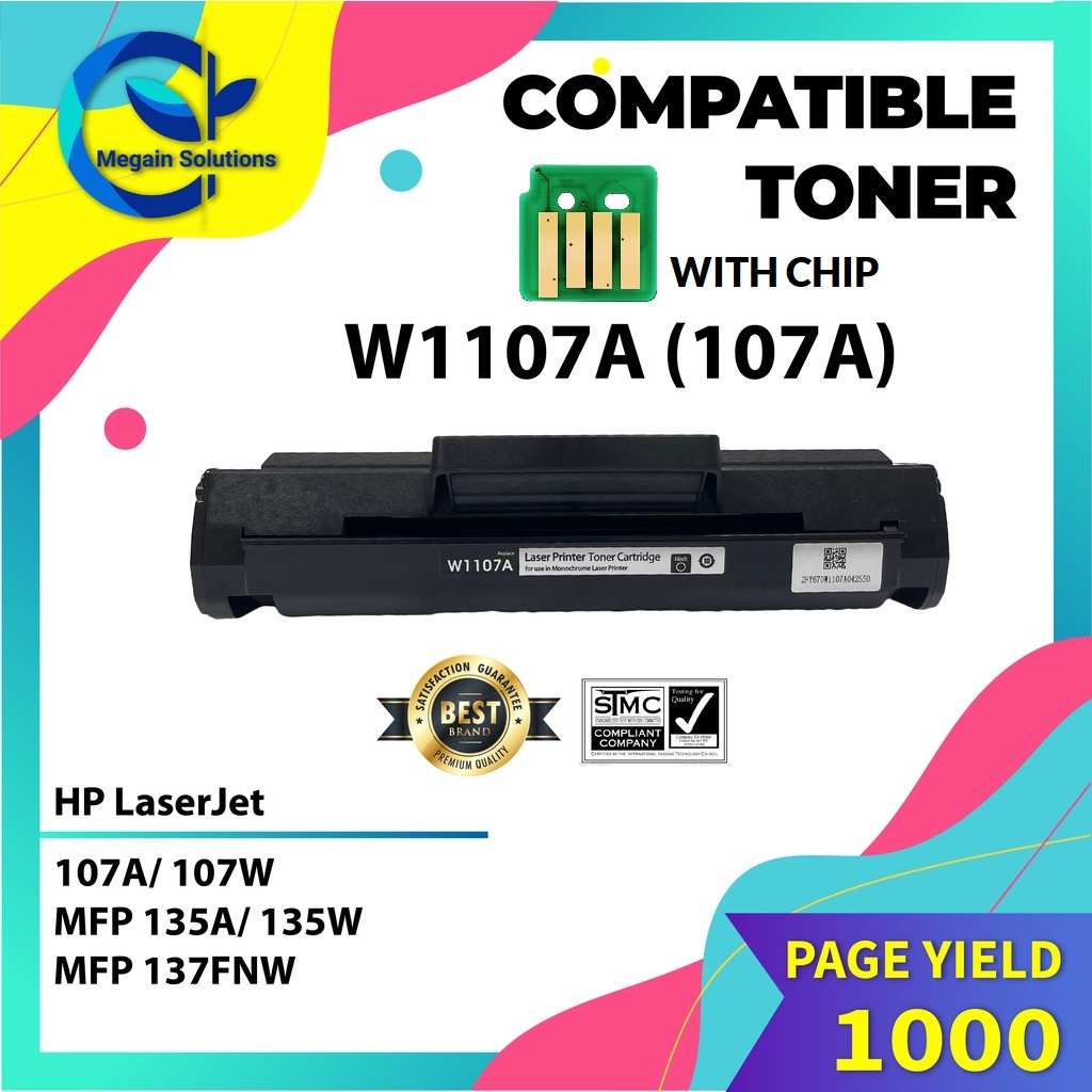 W1107A 107A Compatible HP Laser Toner Cartridge W 1107A with CHIP for ...