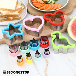  Complete Bento Lunch Box Supplies and Accessories For Kids -  Sandwich Cutter and Bread Crust Remover - Mini Vegetable Fruit cookie  cutters - Silicone Cup Dividers - Food Picks and FREE