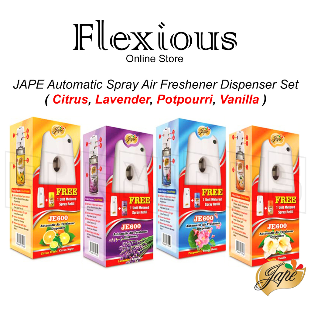 JAPE Automatic Spray Air Freshener Dispenser Set ( Citrus ), ( Lavender