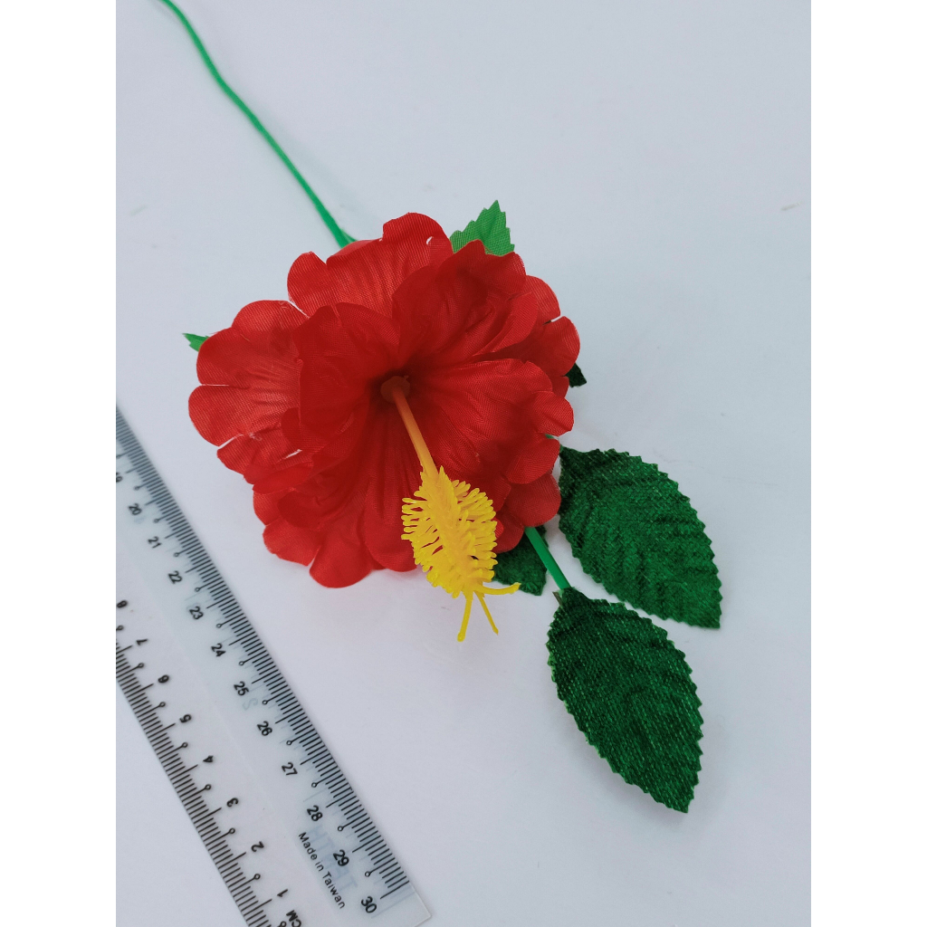 ( HH 1953 ) bunga raya berkembang / tangkai / 5 daun baldu | Shopee ...