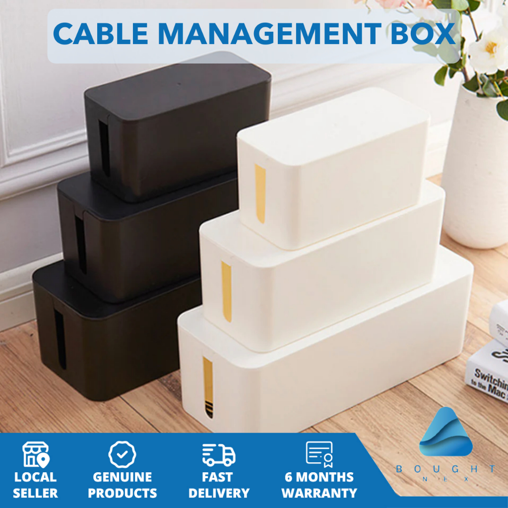 Cable Management Box Hide Power Strips Loose Wires Behind TVs Home