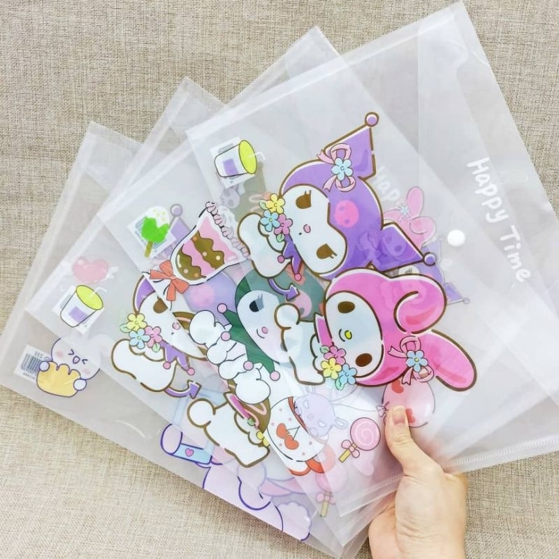 Ready stock! Cute cartoon transparent A4 files 4pcs | Shopee Malaysia