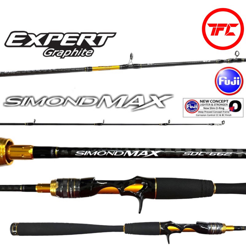 New 2023 Expert Graphite Simond Max CX3 Concept Baitcast & Spinning Fishing  Rod Simondmax BC Baitcasting