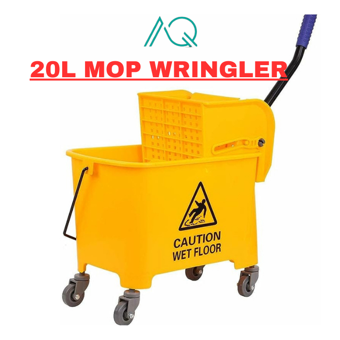 20 Liters Mop Wringer Pail Mop Bucket Cart Janitor Cleaner Casters Mop ...