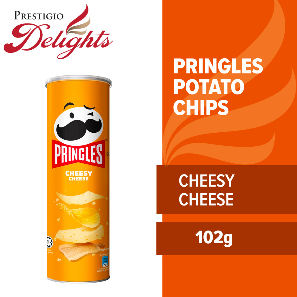 Pringles Cheesy Cheese Potato Chips 102g Shopee Malaysia 5392