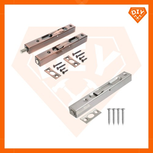 SuperDIY Hafele Diy Flush Bolt 12"/ 8 "/ 6" Brown / silver Door Flush