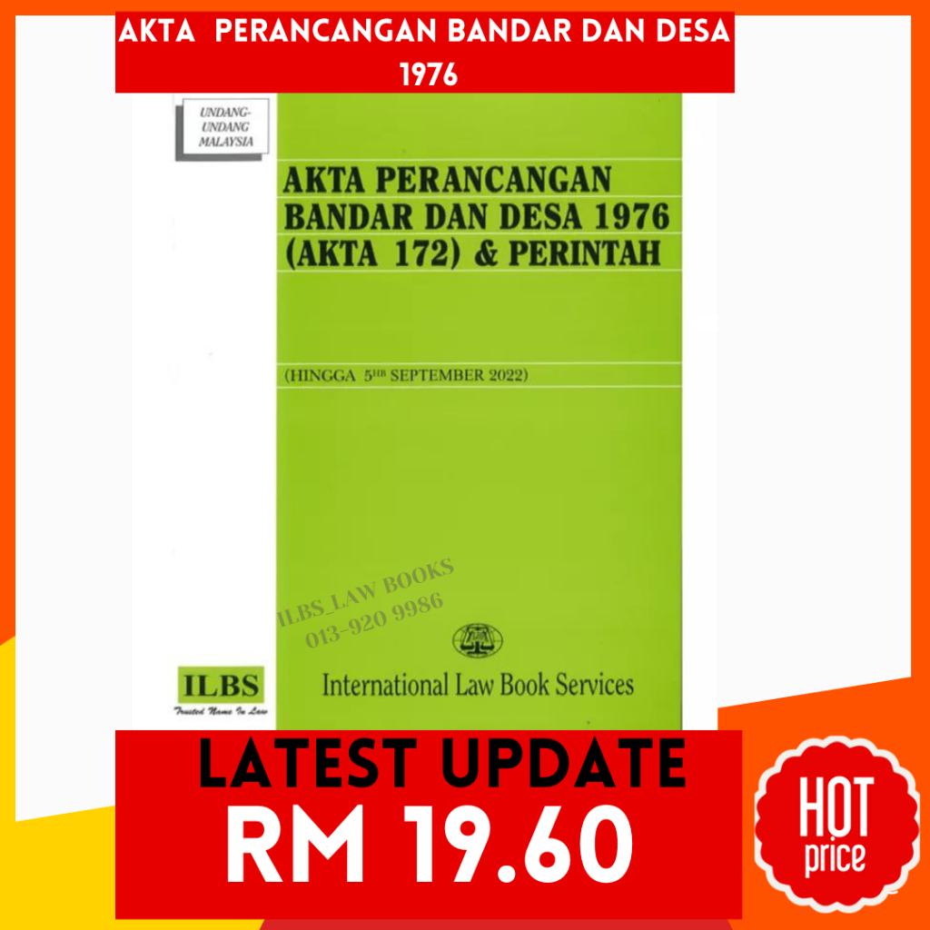 Akta Perancangan Bandar Dan Desa 1976 (Akta 172) & Perintah (Hingga 5hb ...