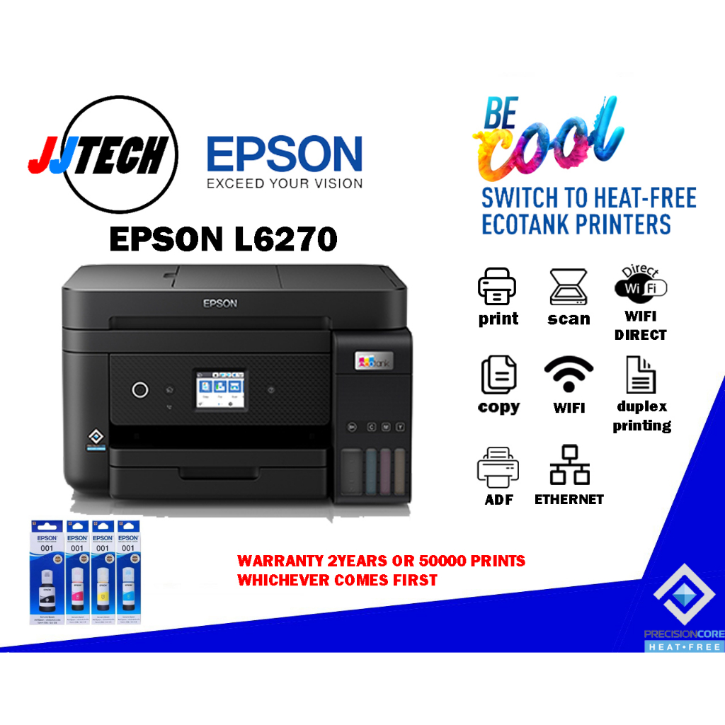 Epson L6270 nkjet Printer - Ink Tank Print Copy Scan WiFi Duplex ADF