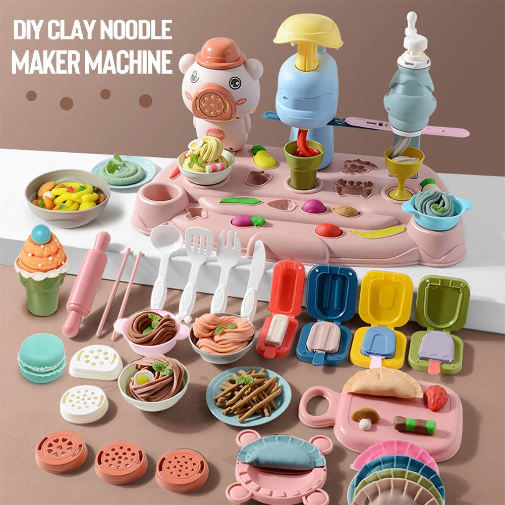 #Readystock 2in1 Clay toys Kids Plasticine Play Dough Clay Art Pretend ...
