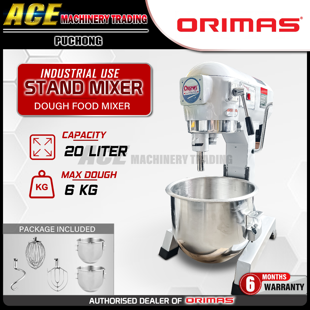 [ ORIMAS ] B20 CSeries Heavy Duty Flour Mixer Food Dough Mixer 20L 6kg