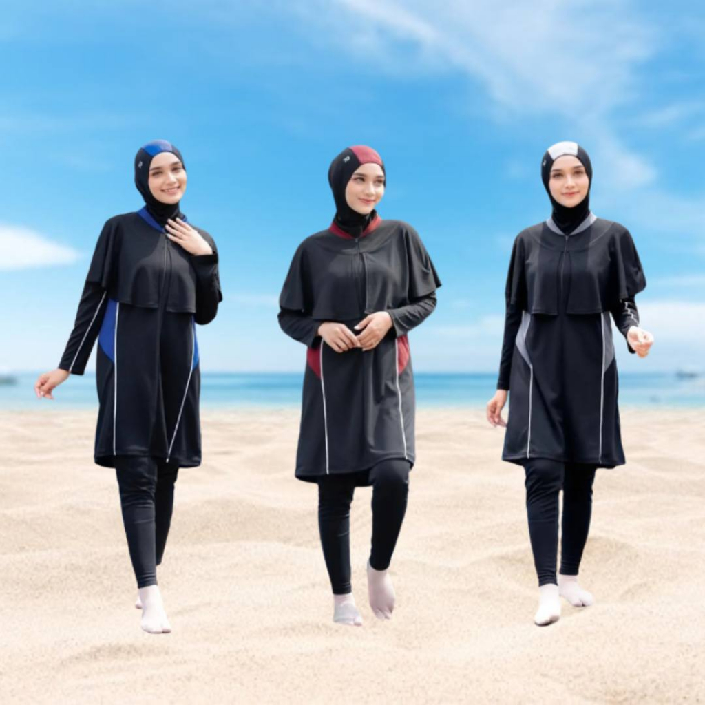 Ready Stock Women Muslimah Swimming Suit Swimwear Baju Renang